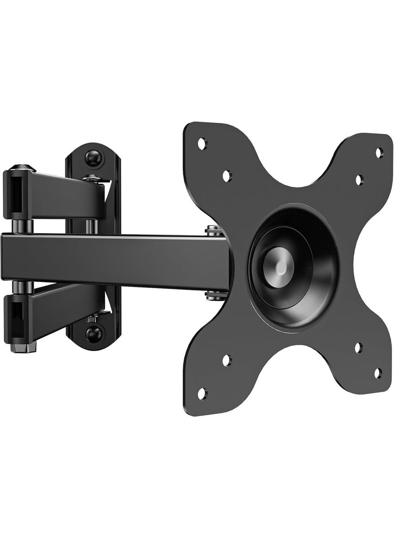 TV wall mount bracket, adjustable angle, 15-inch fully extendable arm, suitable for most 13 to 32-inch LED TV flat panel screens, VESA standard maximum 100x100mm , black. - Image 1